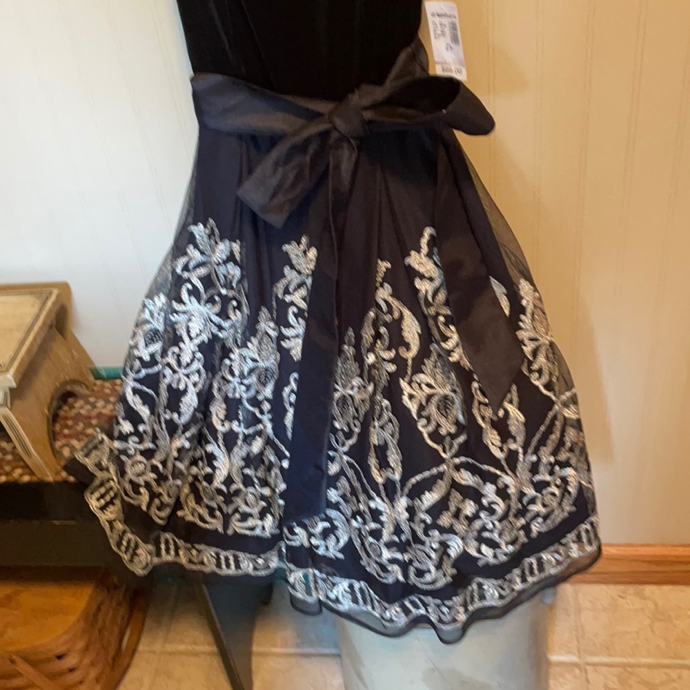 Black mid length formal dress